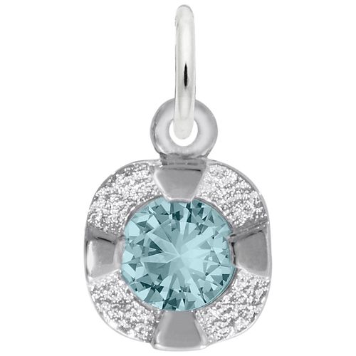 Petite March Birthstone Charm - 14K White Gold - 10-1825-003-wg