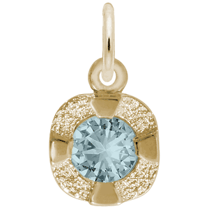Petite March Birthstone Charm - Gold Plated - 10-1825-003-gp