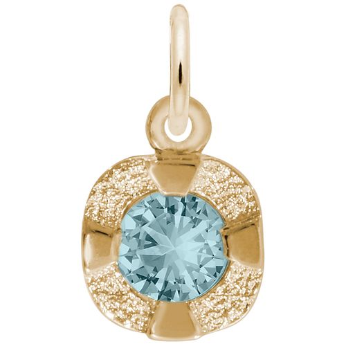 Petite March Birthstone Charm - Gold Plated - 10-1825-003-gp