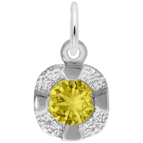 Petite November Birthstone Charm - 14K White Gold - 10-1825-011-wg