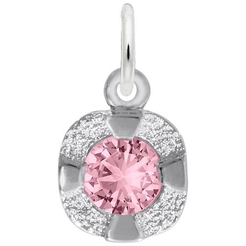 Petite October Birthstone Charm - 14K White Gold - 10-1825-010-wg