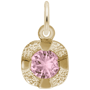 Petite October Birthstone Charm - Gold Plated - 10-1825-010-gp