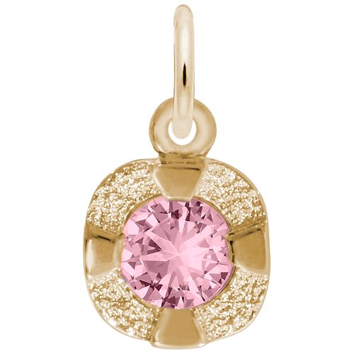 Petite October Birthstone Charm - Gold Plated - 10-1825-010-gp