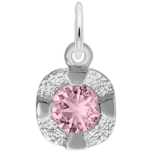 Petite October Birthstone Charm - Sterling Silver - 10-1825-010-s