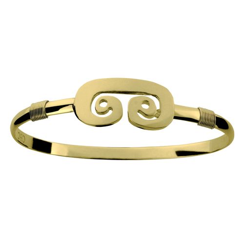Petroglyph Hook Bracelet - 14K Yellow Gold 4mm 7.5 Inch