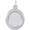 Photo Art Oval Rope Edge Charm Silver - 10-8629