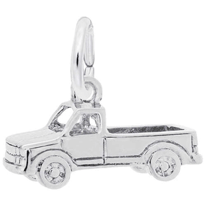 Pick Up Truck Charm 14K While Gold - 10-3513-0-14KW