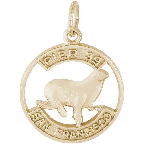 Pier 39 Sea Lion Charm - 10K Gold - 10-3564-10kg