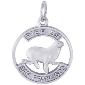 Pier 39 Sea Lion Charm - Sterling Silver - 10-3564-s
