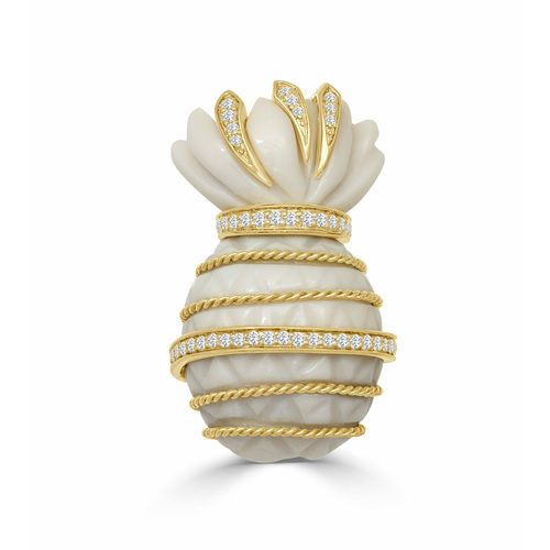 Pineapple Cachalong & Diamond One Of A Kind Pin