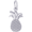 Pineapple Charm White Gold - 10-7777