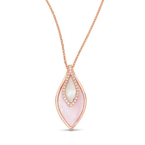 Pink and White Mother of Pearl Pendant