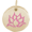 Pink Paint Lotus Flower Charm - Gold Plated 10-1562-gp