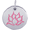 Pink Paint Lotus Flower Charm - Sterling Silver 10-1562-s
