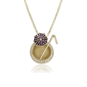 Pink Sapphire Coconut Cocktail Pendant