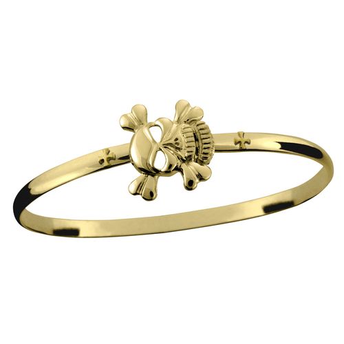 Pirate Hook Bracelet - 14K Yellow Gold 4mm 7.0 Inch No Diamonds
