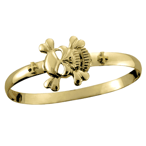 Pirate Hook Bracelet - 14K Yellow Gold 6mm 8 Inch