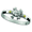 Pirate Hook Bracelet - Sterling Silver & 14K Gold 8mm 7.0 Inch