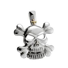 Pirate Medium Pendant - 14K White Gold