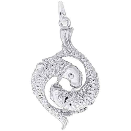 Pisces Charm 14K While Gold - 10-4132-0-14KW