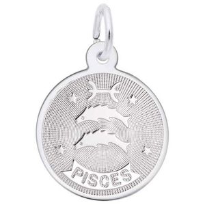 Pisces Charm 14K While Gold - 10-4582-0-14KW