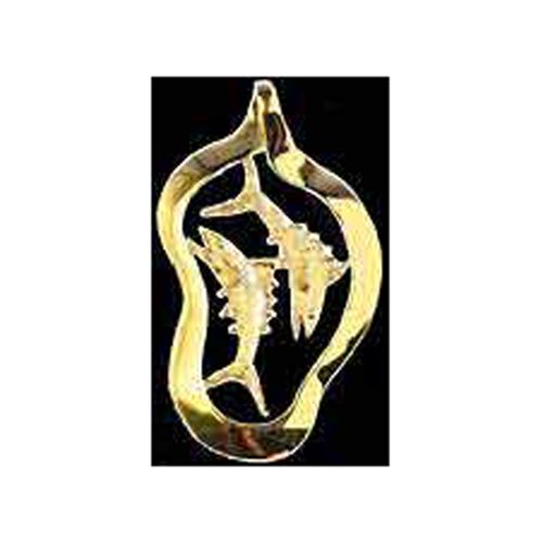 Pisces Pendant - 14K Yellow Gold