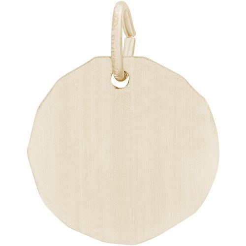 Plain Charm Tag - 10K Gold - 10-8440-10kg