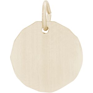 Plain Charm Tag - 10K Gold - 10-8440-10kg