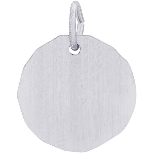 Plain Charm Tag - 14K White Gold - 10-8440-wg