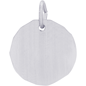 Plain Charm Tag - Sterling Silver - 10-8440-s