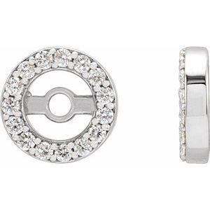 Platinum .08 CTW Diamond Earring Jackets with 3.6 mm ID - 85848:60015:P