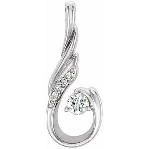 Platinum 1/10 CTW Diamond Pendant - 86294:1007:P