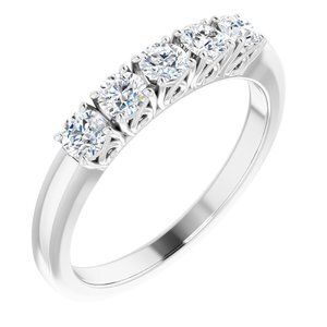 Platinum 1/2 CTW Diamond Anniversary Band - 122859:60016:P