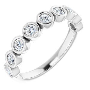 Platinum 1/2 CTW Diamond Anniversary Band  - 122968:6015:P