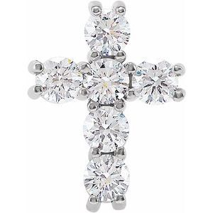 Platinum 1/2 CTW Diamond Cross Pendant - R42309:60005:P