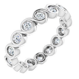Platinum 1/2 CTW Diamond Eternity Band   - 123595:60023:P