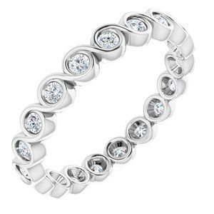 Platinum 1/2 CTW Diamond Eternity Band  - 123595:60059:P