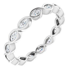 Platinum 1/2 CTW Diamond Eternity Band  - 123595:60075:P