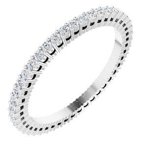 Platinum 1/2 CTW Diamond Eternity Band Size 6 - 122980:60190:P