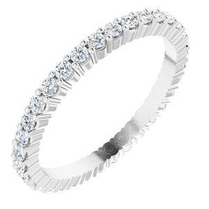 Platinum 1/2 CTW Diamond Round Eternity Band Size 5 - 122107:60057:P