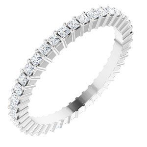 Platinum 1/2 CTW Diamond Square Eternity Band Size 5 - 122107:60099:P
