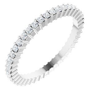 Platinum 1/2 CTW Diamond Square Eternity Band Size 6 - 122107:60100:P