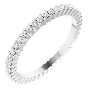 Platinum 1/2 CTW Diamond Square Eternity Band Size 7 - 122107:60101:P