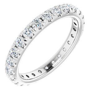 Platinum 1/2 CTW French Set Diamond Eternity Band Size 4 - 123225:703:P