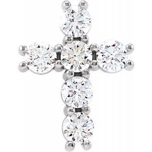 Platinum 1/3 CTW Diamond Cross Pendant - R42309:60003:P