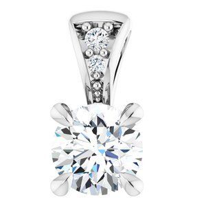 Platinum 1/4 CTW Diamond Pendant - 86803:6003:P