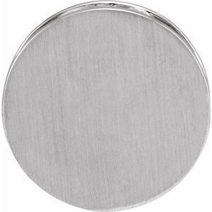 Platinum 17 mm Engravable Scroll Disc Slide Pendant - 86634:104:P