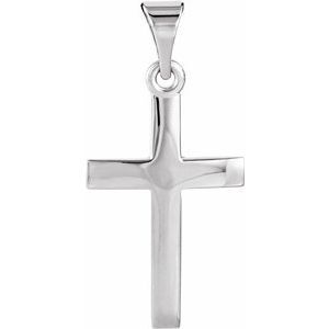 Platinum 17x11.5 mm Cross Pendant  - R41279:1008:P