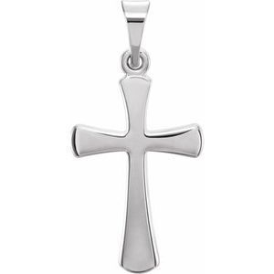 Platinum 19.3x11.4 mm Cross Pendant - R41276:1008:P