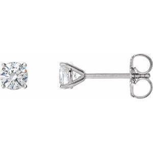 Platinum 3/4 CTW Diamond 4-Prong Cocktail-Style Earrings - 29762:6019:P